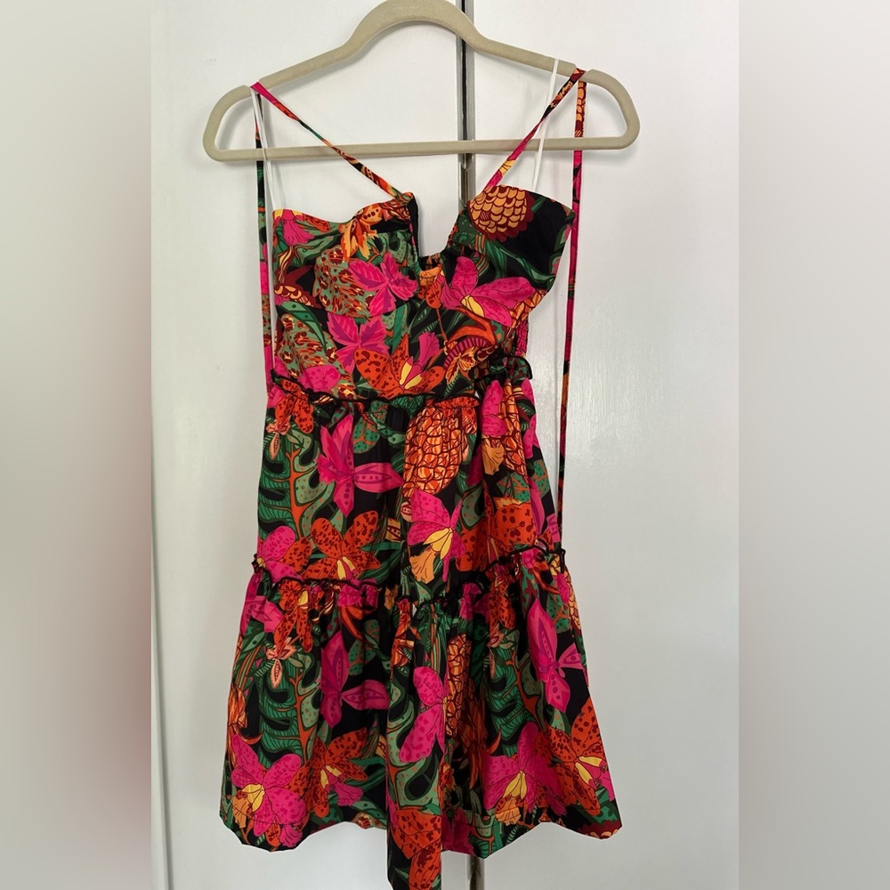 Amazon Women's Floral Mini Dress - Pink, Green, Black